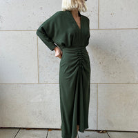 DRESS GIULIA "OLIVE"