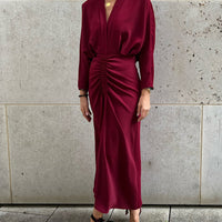 DRESS GIULIA "BURGUNDY"