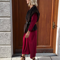 DRESS GIULIA "BURGUNDY"