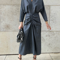 DRESS GIULIA "ANTHRACITE"