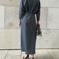 DRESS GIULIA "ANTHRACITE"