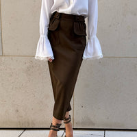 SKIRT MATHILDA "DARK KHAKI"