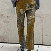 PANTS GIL "GOLD JACQUARD" ANKLE LENGTH