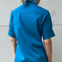 BLOUSE COCO SHORTSLEEVE "AQUAMARINE-ISH"    SALE ITEMS CAN NOT BE RETURNED OR EXCHANGED