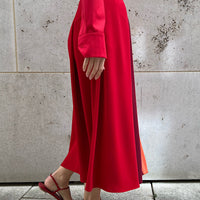 SKIRT VIOLA TRICOLOR "RED"    SALE ITEMS CAN NOT BE RETURNED OR EXCHANGED