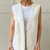 VEST MAXIMA "FRINGES OFF-WHITE" BACK IN STOCK