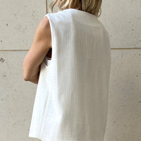 VEST MAXIMA "FRINGES OFF-WHITE" BACK IN STOCK
