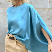 BLOUSE ANINA "TURQUOISE"