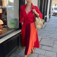 SKIRT VIOLA TRICOLOR "RED"    SALE ITEMS CAN NOT BE RETURNED OR EXCHANGED