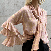 BLOUSE CLARISSE "YELLOW GOLD DOTS"       SALE ITEMS CAN NOT BE RETURNED OR EXCHANGED