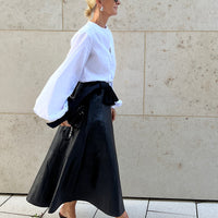 BLOUSE CLAIRE WHITE "FINE PINSTRIPE"