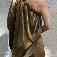 BLOUSE PIA "GOLD PLISSEE"