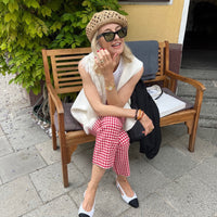 VEST MAXIMA "FRINGES OFF-WHITE"