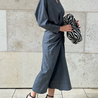 DRESS GIULIA "ANTHRACITE"