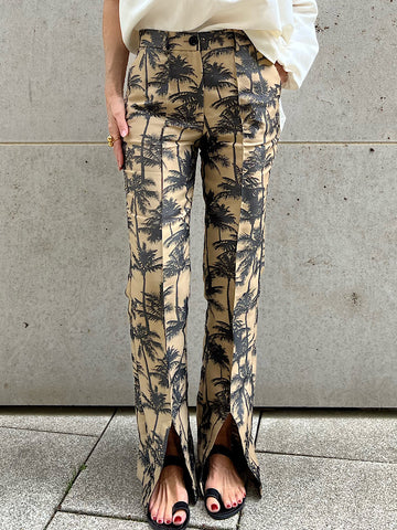 PANTS GIL "JAQUARD PALM"    Please note that sales items can not be returned