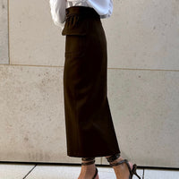 SKIRT MATHILDA "DARK KHAKI"