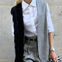 VEST MAXIMA "FRINGES BLACK"