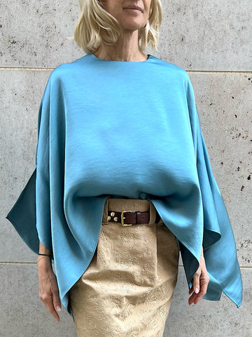 BLOUSE ANINA "TURQUOISE"