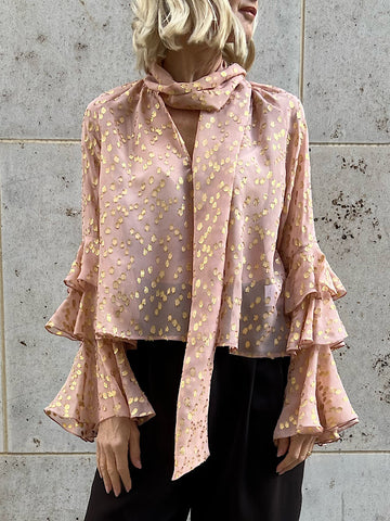 BLOUSE CLARISSE "YELLOW GOLD DOTS"