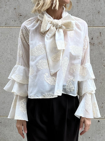 BLOUSE CLARISSE "ECRU EMBROIDERY"