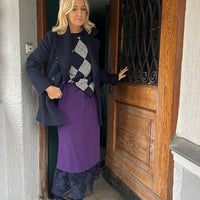 SKIRT AMY "PURPLE & MIDNIGHT"