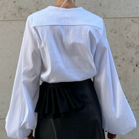 BLOUSE CLAIRE WHITE "FINE PINSTRIPE"